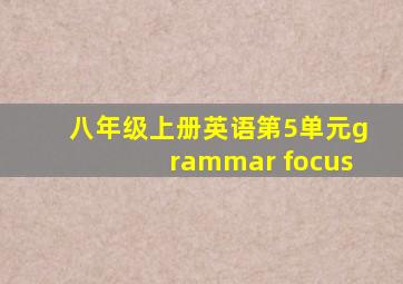 八年级上册英语第5单元grammar focus